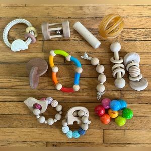 Baby toys - wooden and silicone